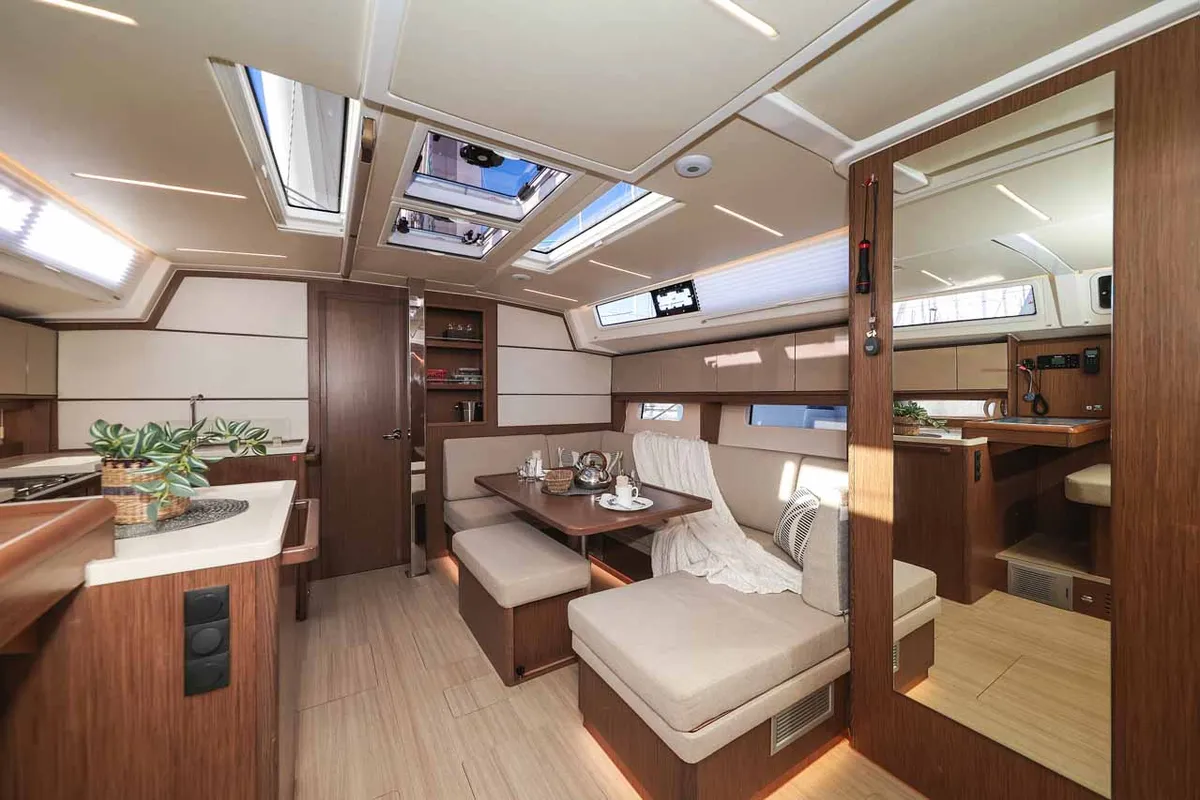 Salon of Aquila, a Bavaria C46 sailboat at Murter, Croatia