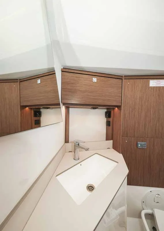 Head on Aquila, a Bavaria C46 sailboat at Murter, Croatia