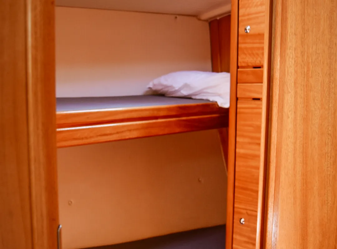 Cabin on Nikea, a Bavaria 46 sailboat at Kavala, Greece