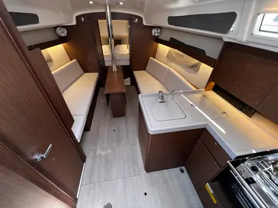 Galley of Clara, a Beneteau Oceanis 34.1 sailboat at Sukošan, Croatia