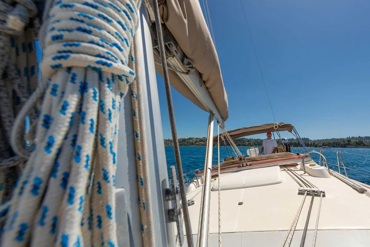 Thalassa, a Beneteau Oceanis 423 sailboat at Preveza, Greece