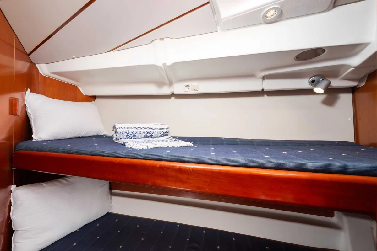 Cabin on Thalassa, a Beneteau Oceanis 423 sailboat at Preveza, Greece