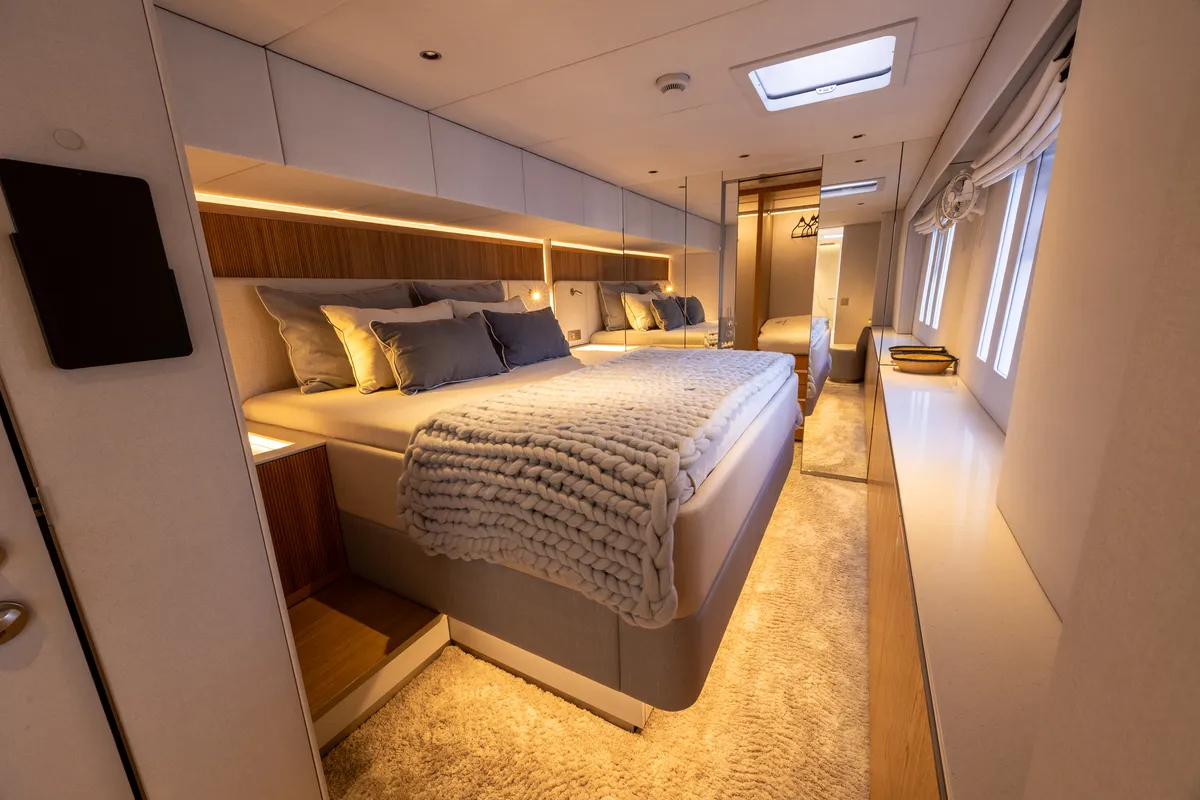 Cabin on MyMaria, a Sunreef 60 catamaran at Municipal Unit of Lefkada, Greece