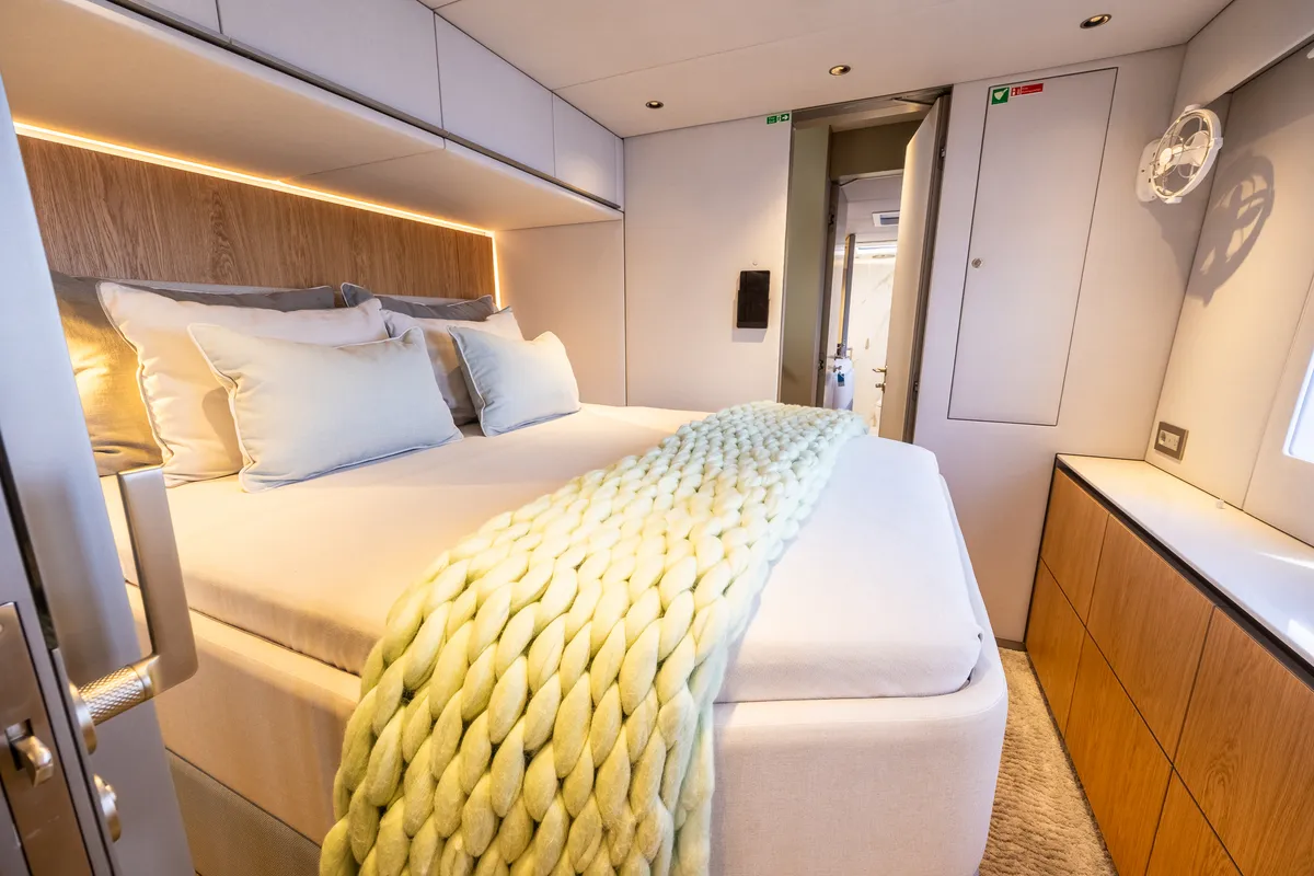 Cabin on MyMaria, a Sunreef 60 catamaran at Municipal Unit of Lefkada, Greece