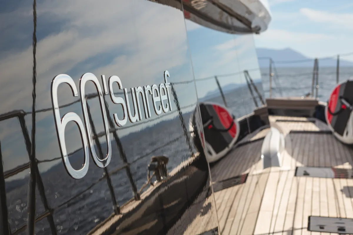 Exterior view of MyMaria, a Sunreef 60 catamaran at Municipal Unit of Lefkada, Greece