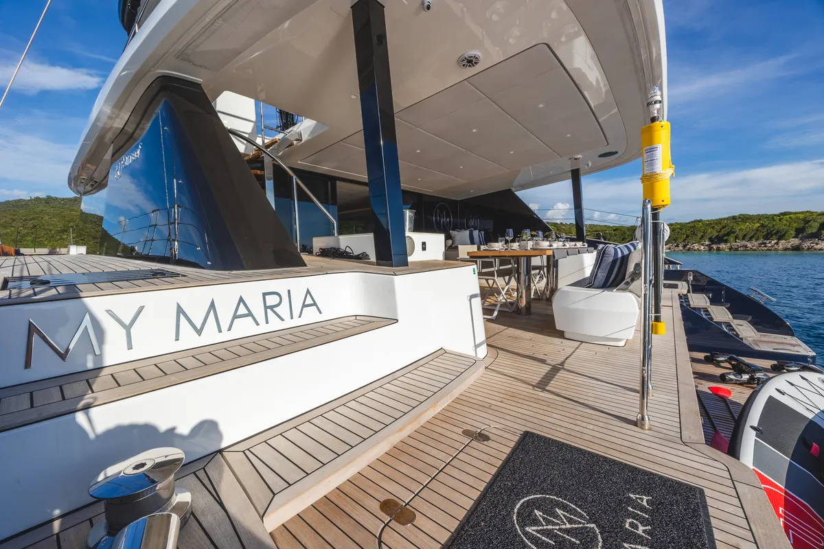 MyMaria, a Sunreef 60 catamaran at Municipal Unit of Lefkada, Greece