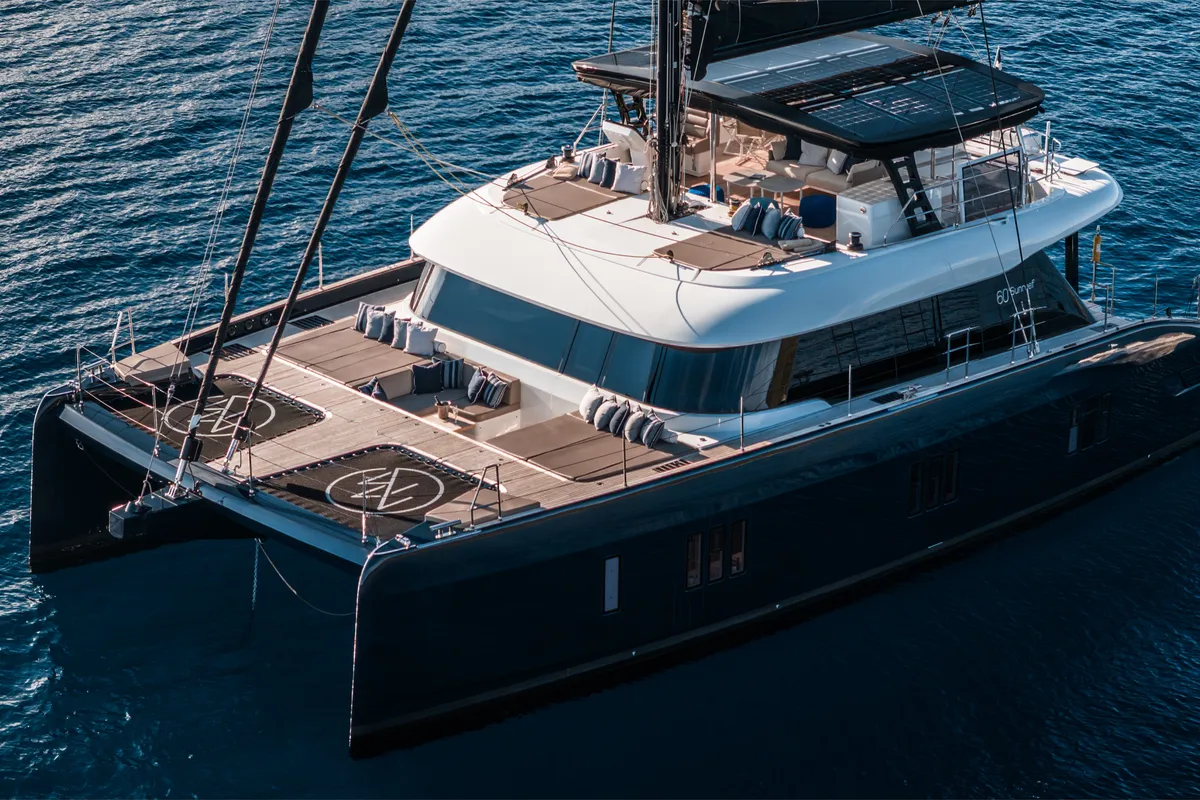 MyMaria, a Sunreef 60 catamaran at Municipal Unit of Lefkada, Greece