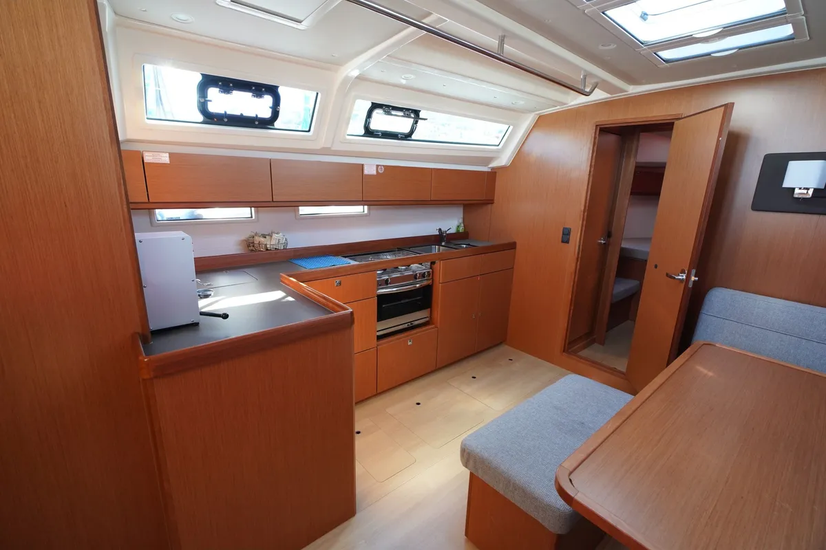 Galley of Monsieur, a Bavaria 46 Cruiser sailboat at Vibo Valentia, Italy