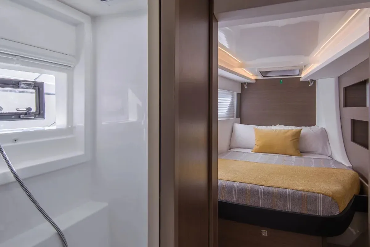 Cabin on Moorings 4200/3 Exclusive Plus, a Leopard 42 catamaran at Pa Khlok, Thailand