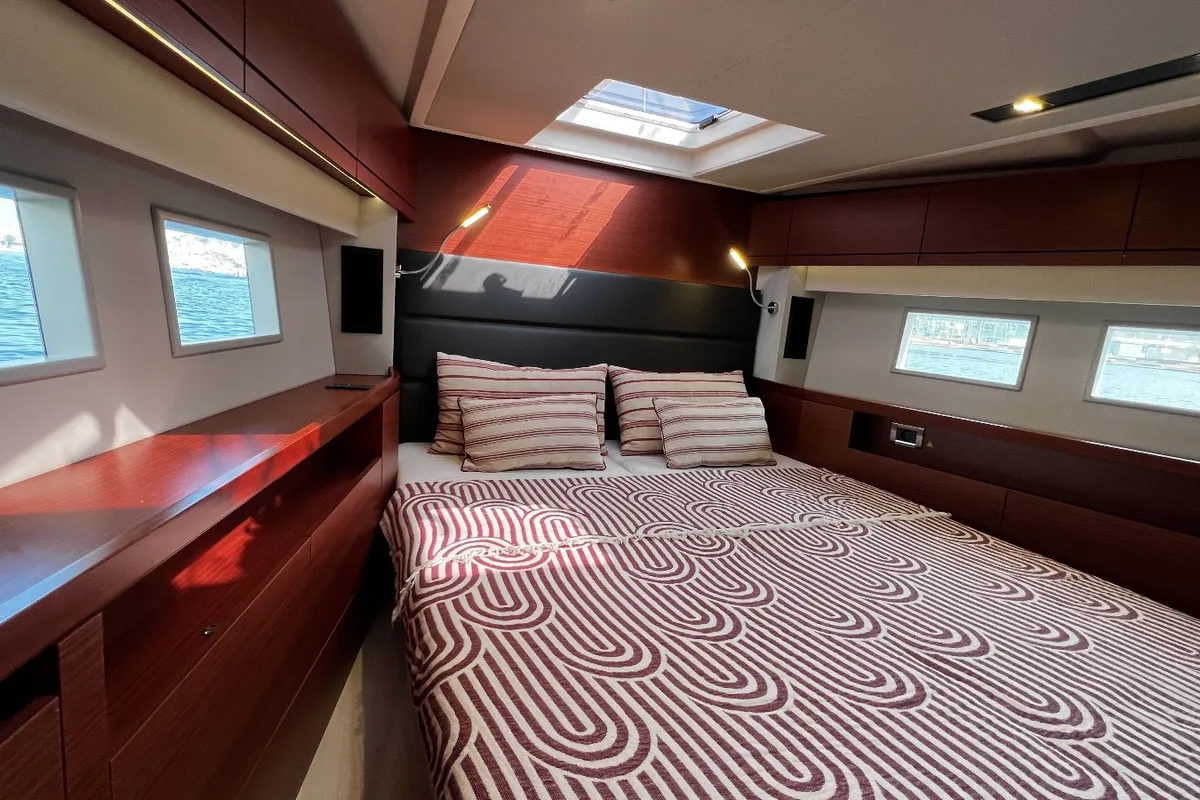 Cabin on MiR, a Hanse 548 sailboat at Fethiye, Turkey