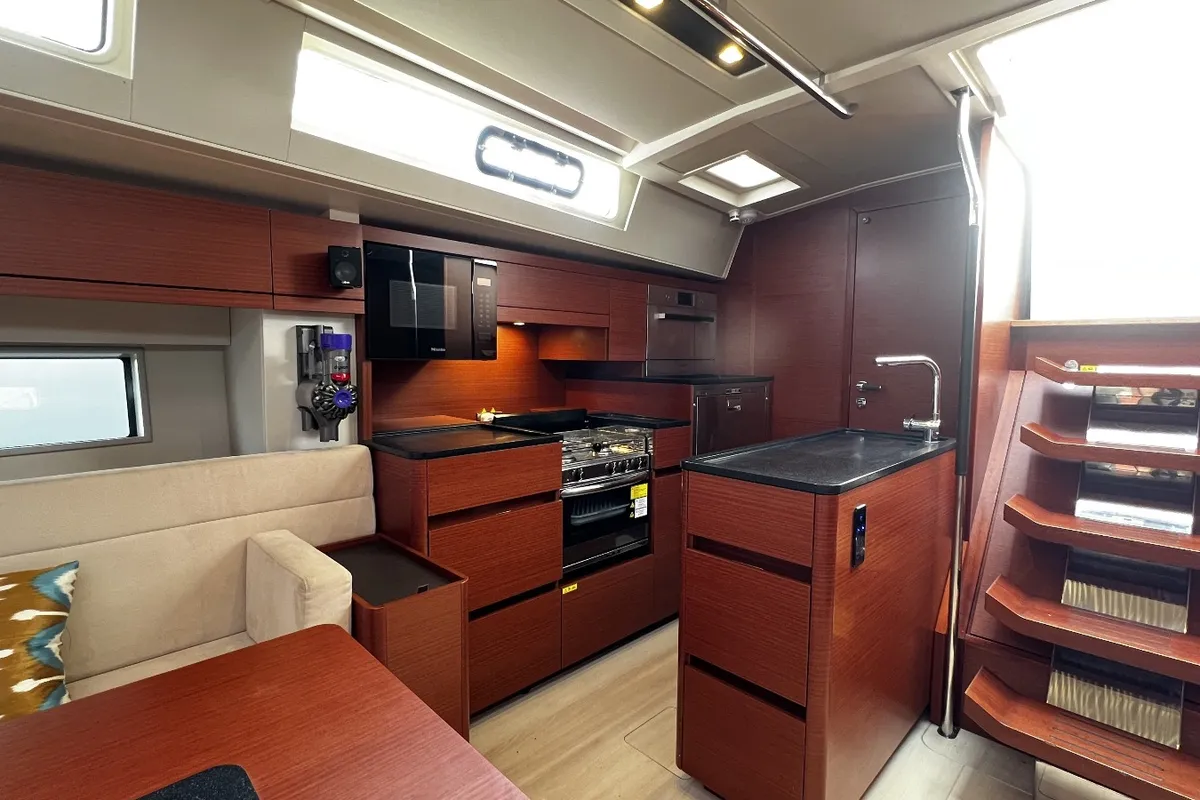 Galley of MiR, a Hanse 548 sailboat at Fethiye, Turkey