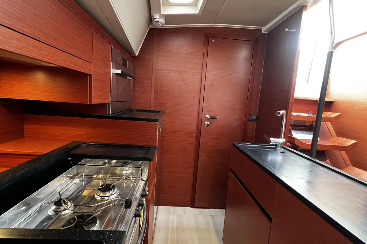 Galley of MiR, a Hanse 548 sailboat at Fethiye, Turkey