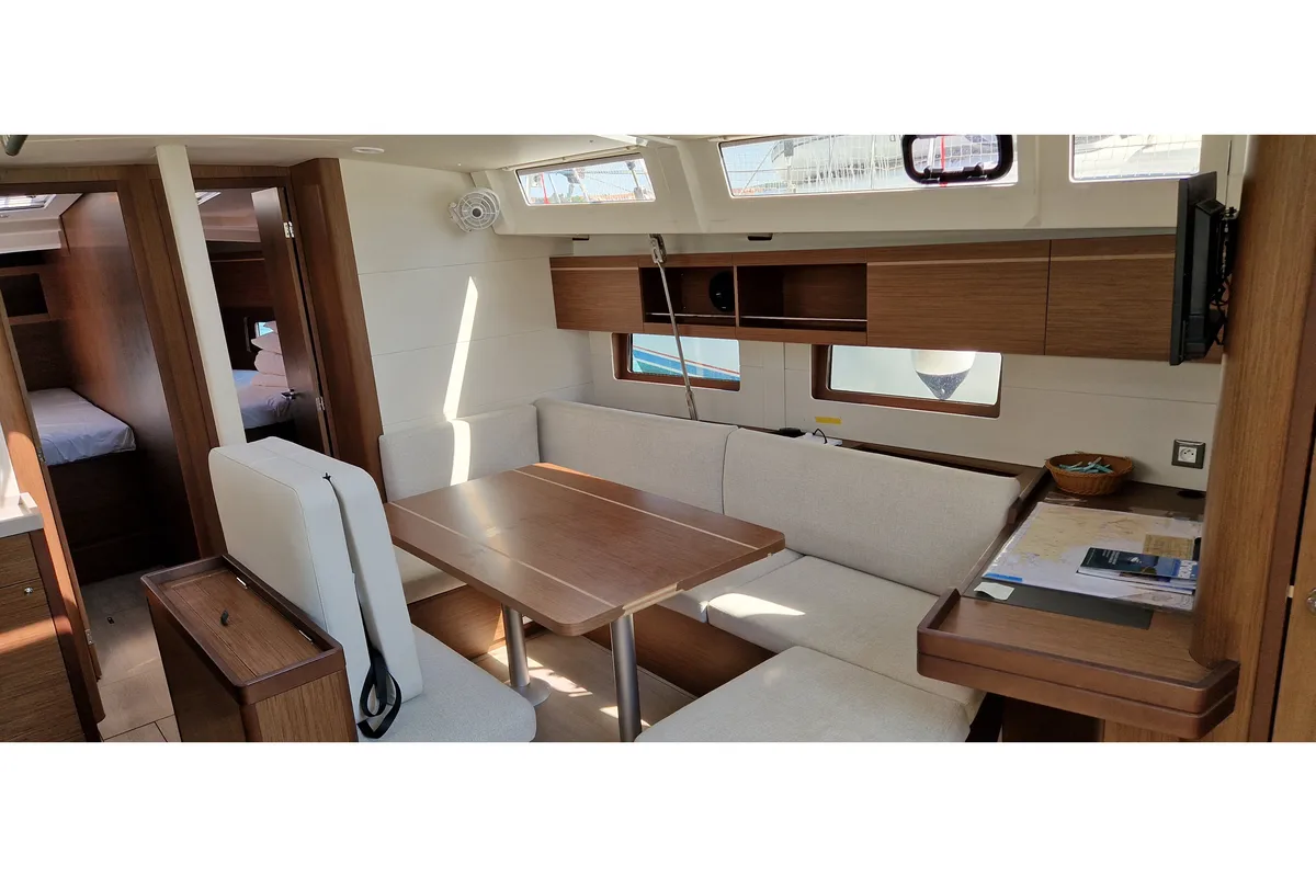 Cockpit of Vanga, a Beneteau Oceanis 46.1 sailboat at Dubrovnik, Croatia