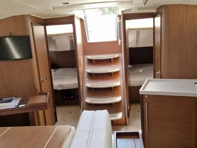 Deck of Vanga, a Beneteau Oceanis 46.1 sailboat at Dubrovnik, Croatia
