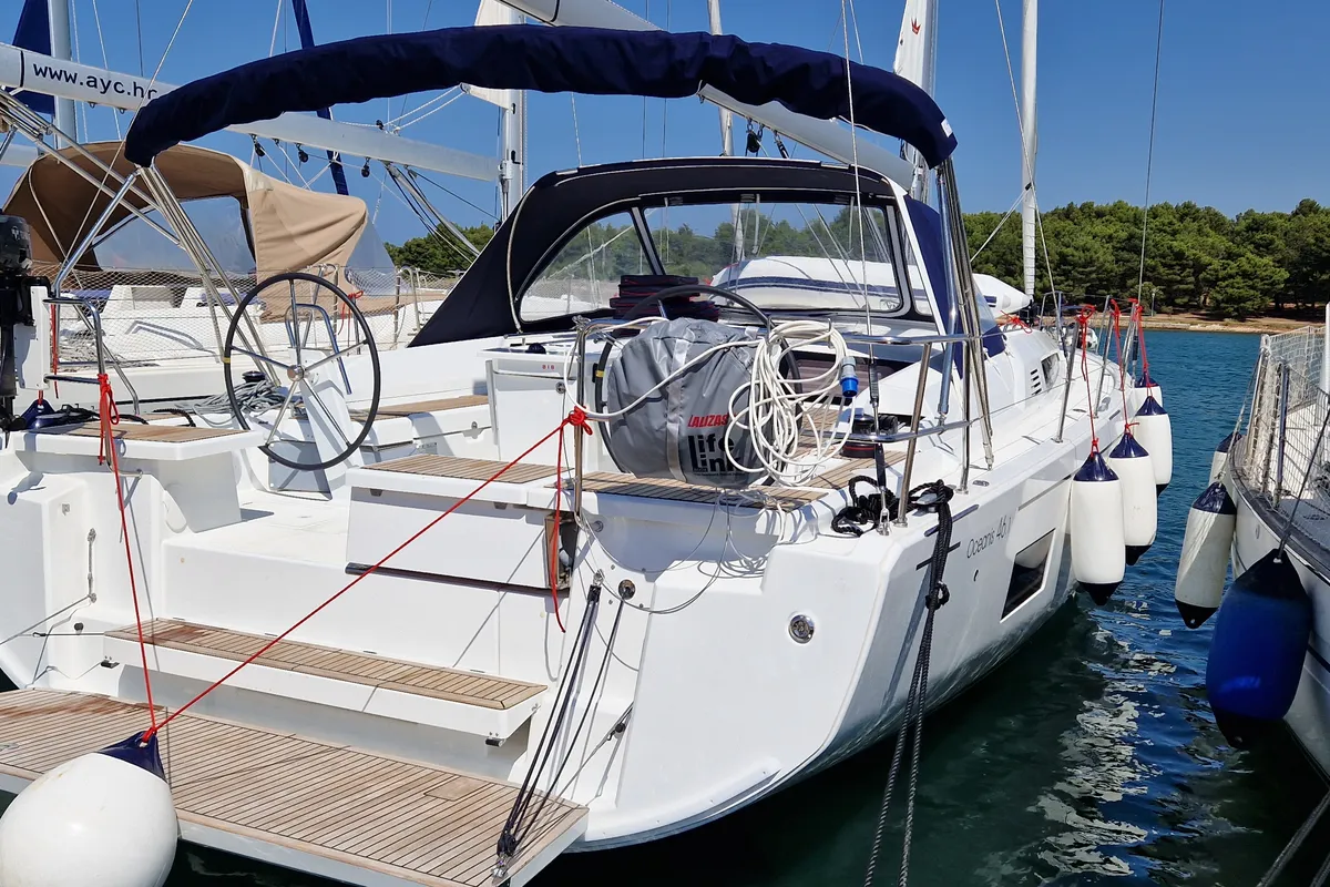 Galley of Vanga, a Beneteau Oceanis 46.1 sailboat at Dubrovnik, Croatia