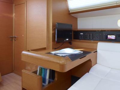 Salon of Aldebaran, a Jeanneau Sun Odyssey 509 sailboat at Kavala, Greece