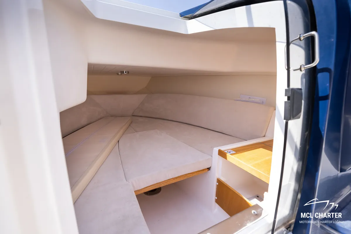 Cabin on Galeon Galia 630, a motorboat at Mali Lošinj, Croatia