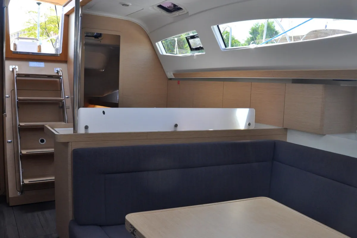 Salon of High AS, a Elan Impression 45 sailboat at Izola / Isola, Slovenia