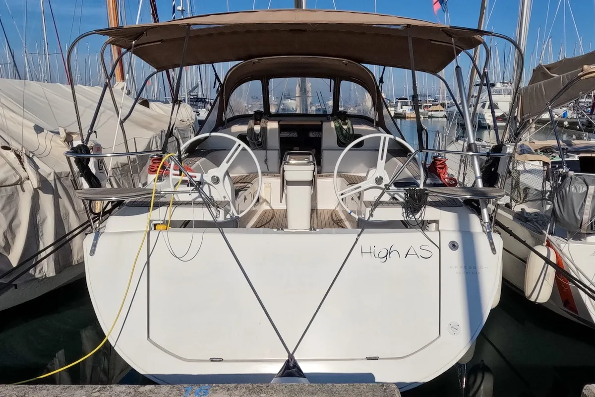 High AS, a Elan Impression 45 sailboat at Izola / Isola, Slovenia