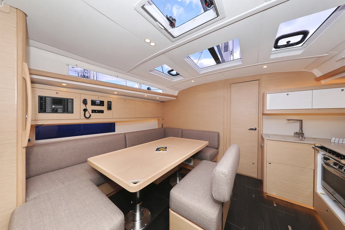 Salon of Nausea, a Dufour 470 sailboat at Grad Vodice, Croatia