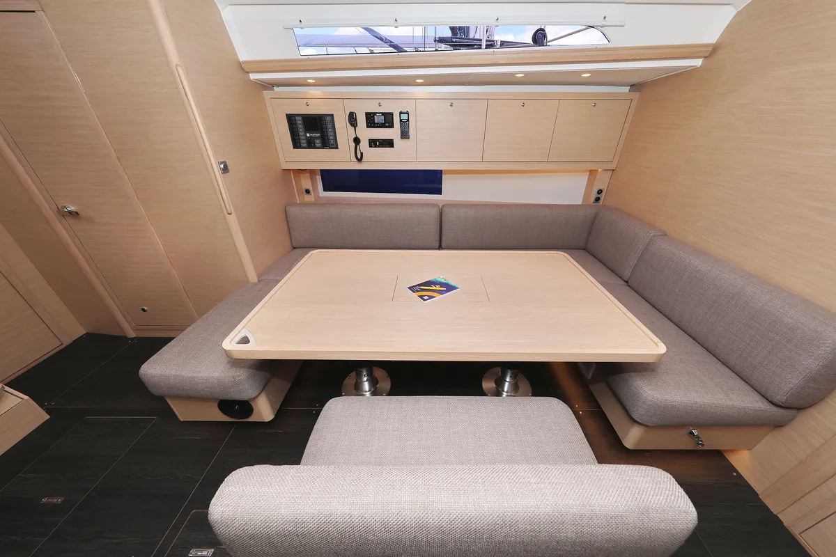 Salon of Nausea, a Dufour 470 sailboat at Grad Vodice, Croatia
