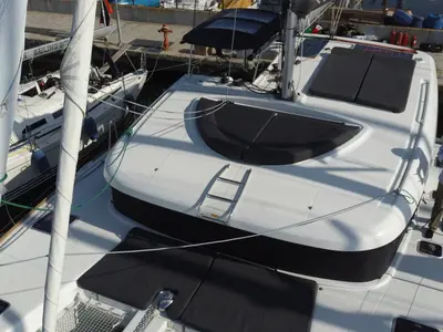 Deck of Meliti, a Lagoon 40 catamaran at Municipal Unit of Lefkada, Greece