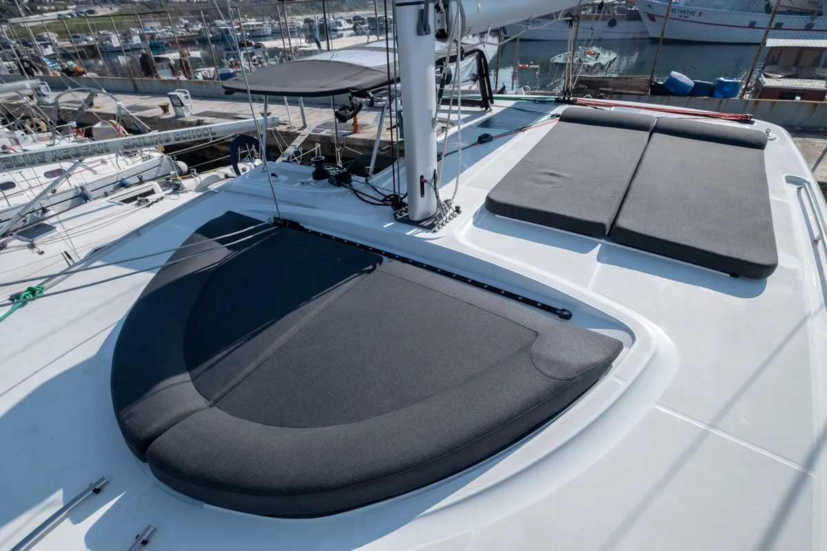 Deck of Meliti, a Lagoon 40 catamaran at Municipal Unit of Lefkada, Greece