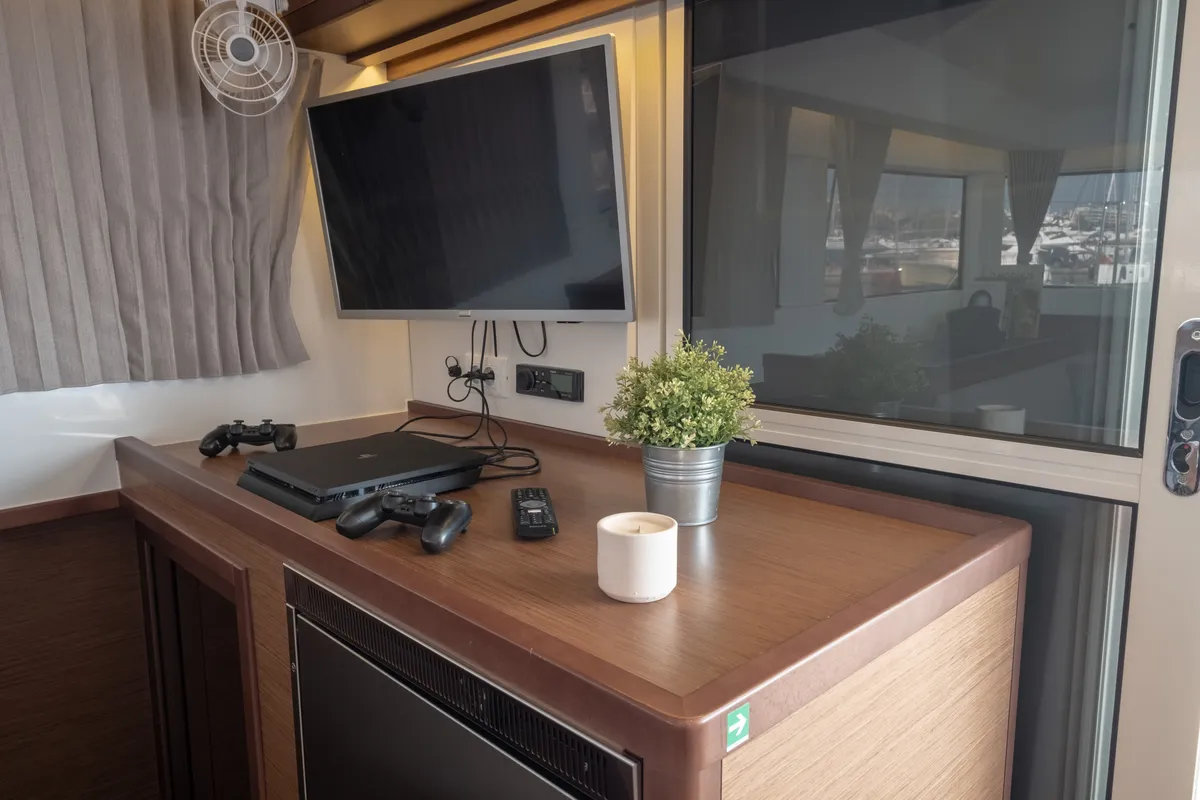 Salon of Meliti, a Lagoon 40 catamaran at Municipal Unit of Lefkada, Greece