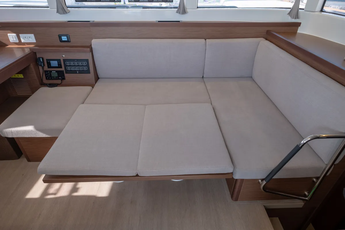 Salon of Meliti, a Lagoon 40 catamaran at Municipal Unit of Lefkada, Greece