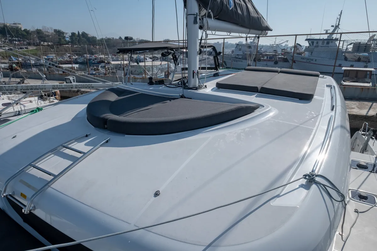 Deck of Meliti, a Lagoon 40 catamaran at Municipal Unit of Lefkada, Greece