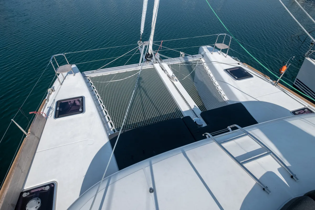 Deck of Meliti, a Lagoon 40 catamaran at Municipal Unit of Lefkada, Greece