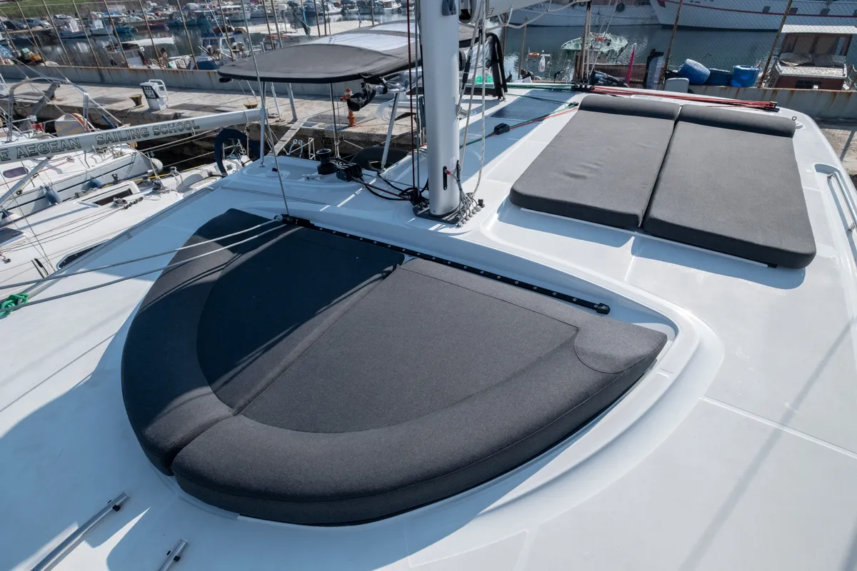 Deck of Meliti, a Lagoon 40 catamaran at Municipal Unit of Lefkada, Greece