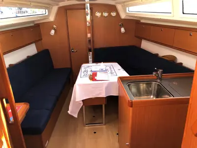 Salon of Viktoria, a Bavaria Cruiser 34 sailboat at Grad Pula, Croatia