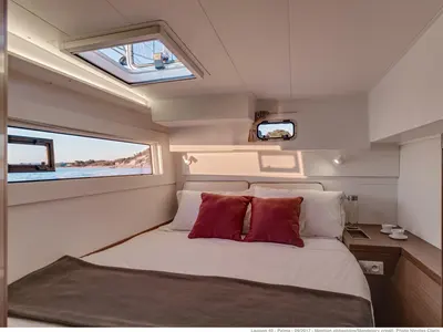 Cabin on Eftychia 40, a Lagoon 40 catamaran at Municipal Unit of Lefkada, Greece
