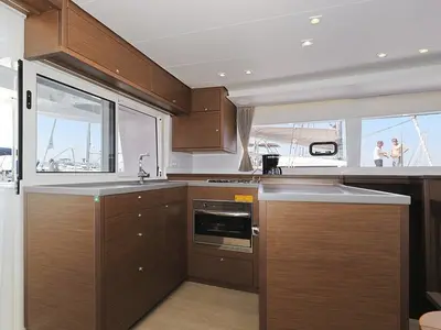 Galley of Hot Stuff, a Lagoon 450 F catamaran at Općina Sukošan, Croatia