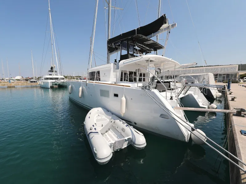 Hot Stuff, a Lagoon 450 F catamaran at Općina Sukošan, Croatia