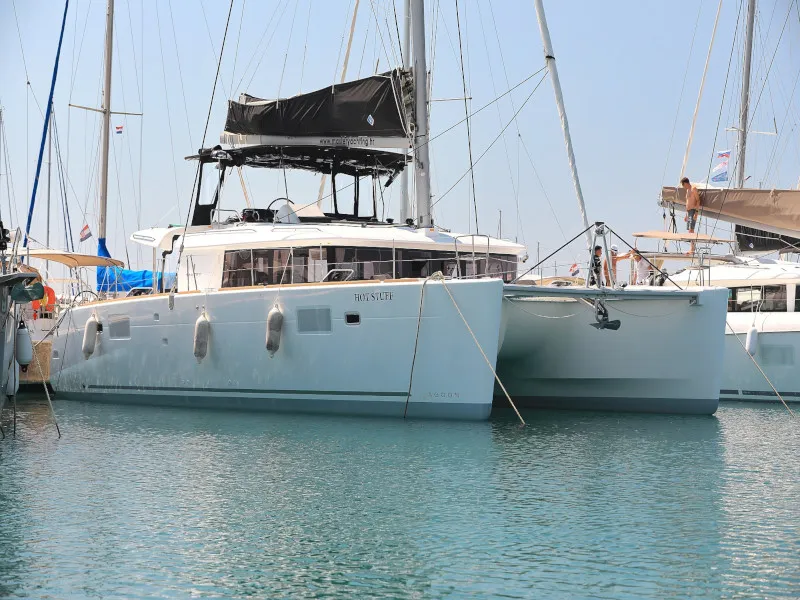 Hot Stuff, a Lagoon 450 F catamaran at Općina Sukošan, Croatia