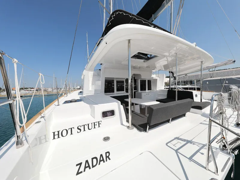 Hot Stuff, a Lagoon 450 F catamaran at Općina Sukošan, Croatia