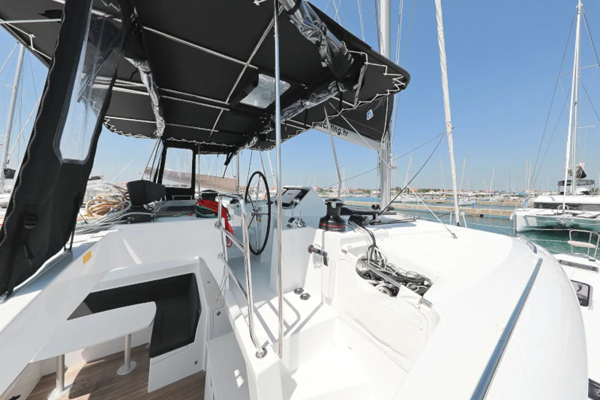 Hot Stuff, a Lagoon 450 F catamaran at Općina Sukošan, Croatia