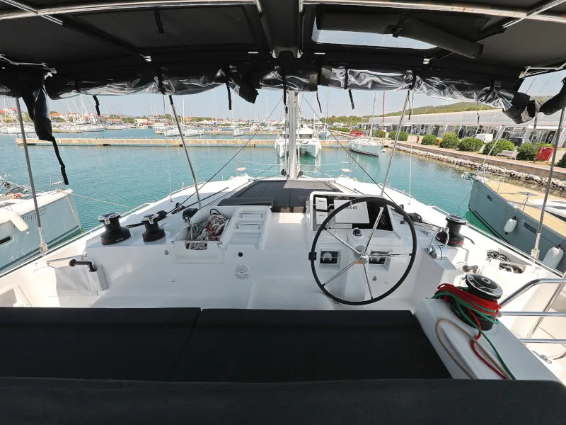 Hot Stuff, a Lagoon 450 F catamaran at Općina Sukošan, Croatia