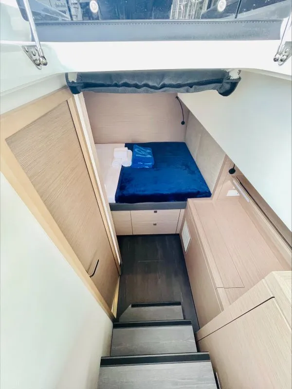 Cabin on Feeling Knotty, a Fountaine Pajot Tanna 47 catamaran at Charlotte Amalie, United States