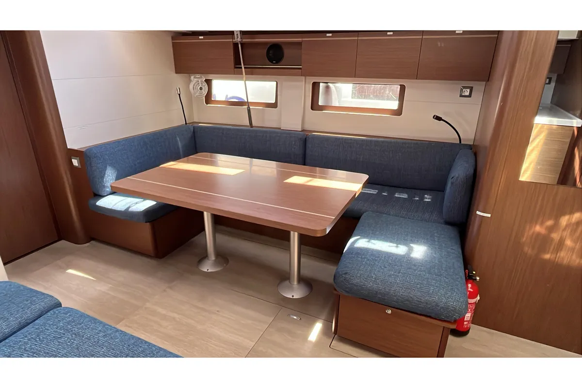 Salon of Alboran Aperol, a Beneteau Oceanis 51.1 sailboat at es Jonquet, Spain