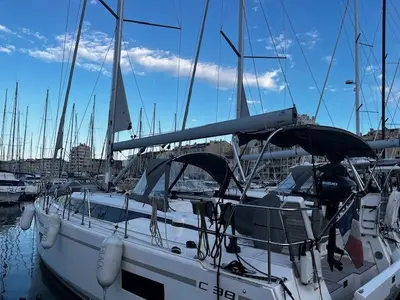 Black Pearl, a Bavaria C38 sailboat at Marseille, France