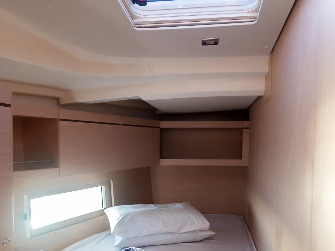 Cabin on Kos 46.5, a Beneteau Oceanis 46.1 sailboat at Athens, Greece