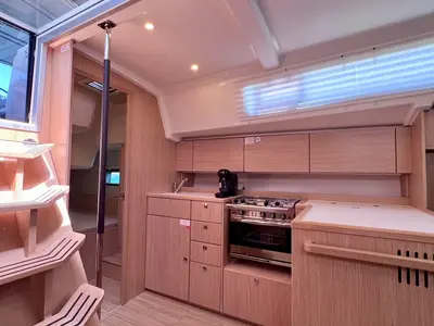 Galley of SIROCO, a Bavaria C42 sailboat at Municipal Unit of Lefkada, Greece