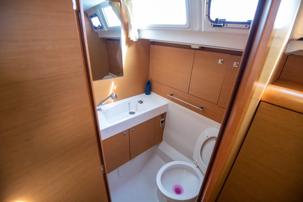 Head on Aurora Belle, a Jeanneau Sun Odyssey 469 sailboat at Mai Khao, Thailand