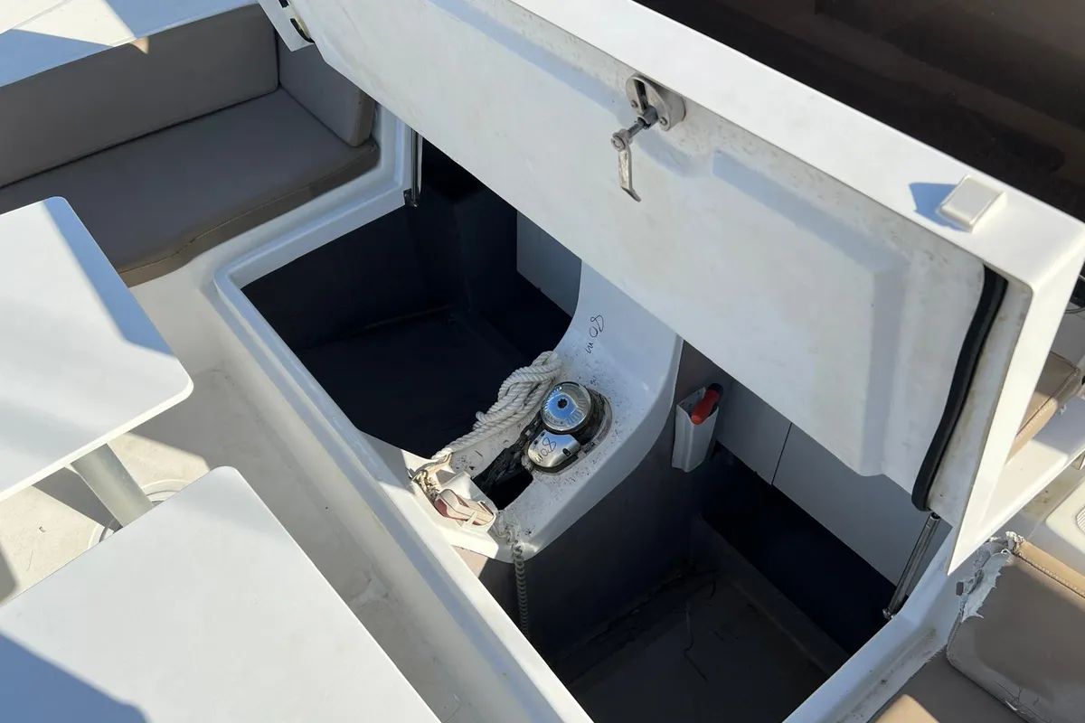 Deck of Paola, a Bali 4.1 catamaran at Capo d'Orlando, Italy