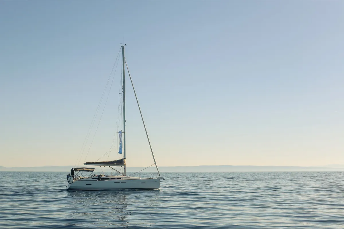 Exterior view of Luka Ploče, a Jeanneau Sun Odyssey 419 sailboat at Grad Ploče, Croatia