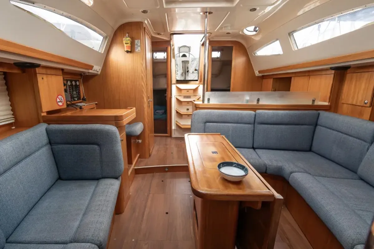 Salon of Ageras, a Elan Impression 384 sailboat at Preveza, Greece
