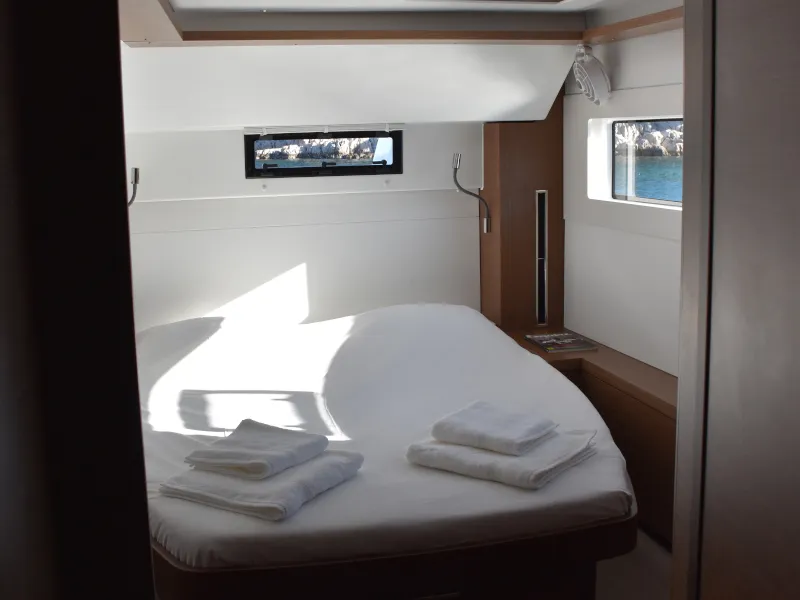 Cabin on NOTORIOUS, a Lagoon 46 catamaran at Općina Sukošan, Croatia